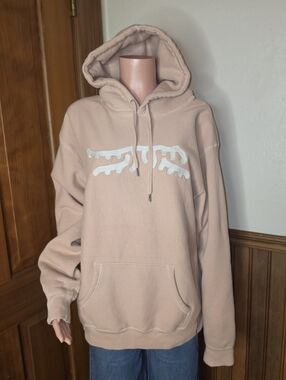 NWOT Sun Day Red x Tiger Woods Luare Chain Stitch Hoodie Light Pink/White XXL